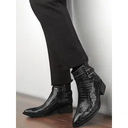 Bxxy Men Textured Casual Regular Boots