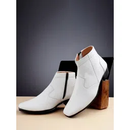 Bxxy Men Textured Square-Toe Casual Block-Heeled Regular Boots