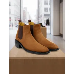 Bxxy Round Toe Blocked Heeled Chelsea Boots