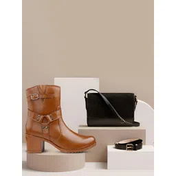 Bxxy Women Casual Block-Heeled Regular Boots