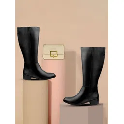 Bxxy Women Casual Block-Heeled Winter Boots