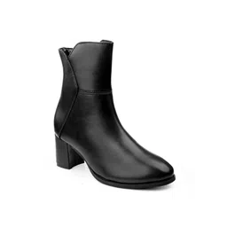 Bxxy Women High Ankle Zipper Boots