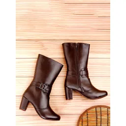Bxxy Women High Ankle Zipper Boots