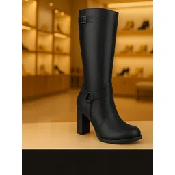 Bxxy Women Knee-Length Block Heel Boots