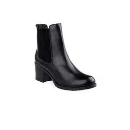 Bxxy Women Leather Round Toe Regular Boots