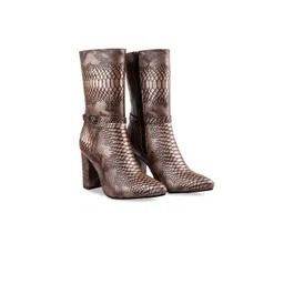 Bxxy Women Printed Round Toe Block Heel Pumps