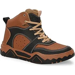 BZ031 Men's BLACK Synthetic Leather Outdoor Casual Boot
