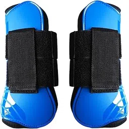 CALANDIS 1Pair PU Tendon Boot Fetlock Boots Breathable Anti-Slip Training Blue XL | 0 Boots | 0 Wear | Equestrian