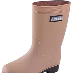 CALANDIS Women's Rain Boots Waterproof Boots Rain Shoes for Outdoor Traveling Khaki EU Size 36 | Boots