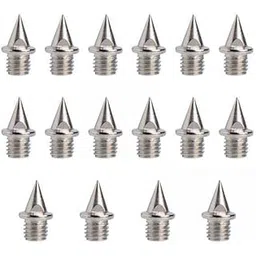 CALANDIS™ 6x16 Pieces Replacement Spikes for Track Shoes 7 mm for Short Distance Running Silver Sharp Nails | Track & Field | Outdoor Sports