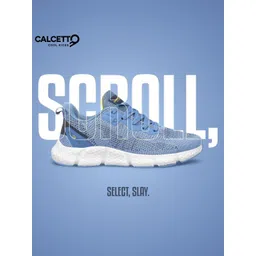 Calcetto Men Mesh Running Non-Marking Shoes