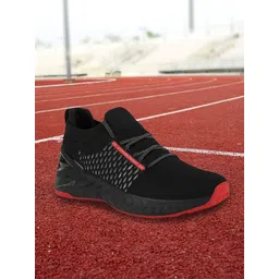 Campus Men Black Mesh Running Marking Shoes