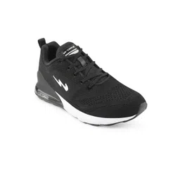 Campus Men Black Mesh Running Shoes
