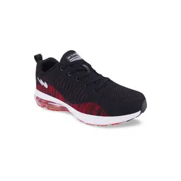 Campus Men Black Mesh Running Shoes