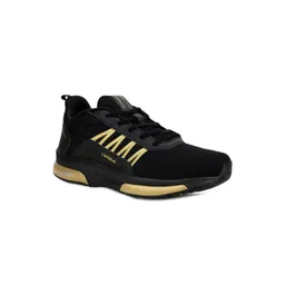 Campus Men Black Mesh Running Shoes