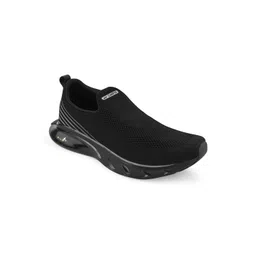 Campus Men Black Slip On Running Shoes