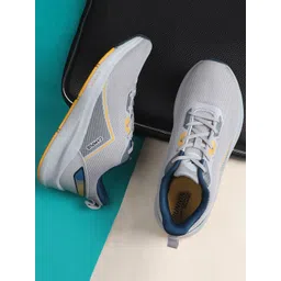 Campus Men Grey Mesh Lace UP Running Shoes