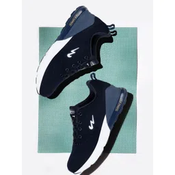 Campus Men Navy Blue Mesh Road Running Shoes