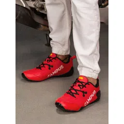 Campus Men Red PU Sneakers