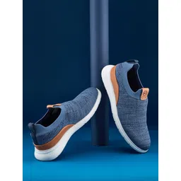 Campus Men Woven Design Slip-On Sneakers