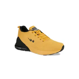 Campus Men Yellow Mesh Running Shoes