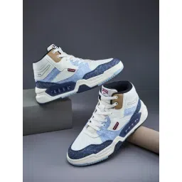 Campus Men's Off White & Navy Sneakers