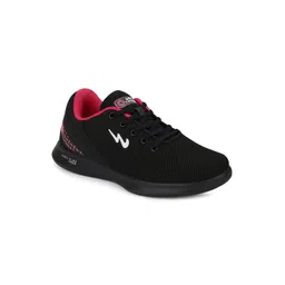 Campus Women Black Mesh Running Shoes