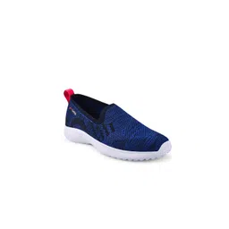 Campus Women Navy Blue Mesh Walking Shoes