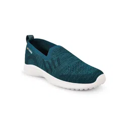 Campus Women Teal Slip-On Mesh Running Shoes