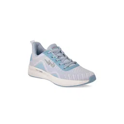 Campus Women White & Blue Mesh Running Shoes