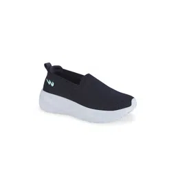 Campus Women Woven Design PU Slip-On Sneakers