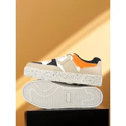 Cantabil Men Colourblocked PU Sneakers