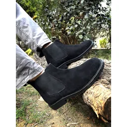 CARLO ROMANO Men Black Flat Boots