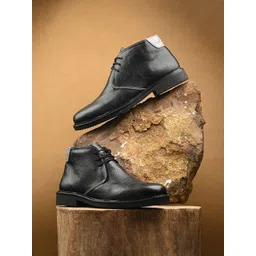 CARLO ROMANO Men Casual Block-Heeled Chunky Boots