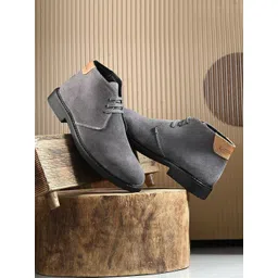 CARLO ROMANO Men Round Toe Lace-Ups Boots