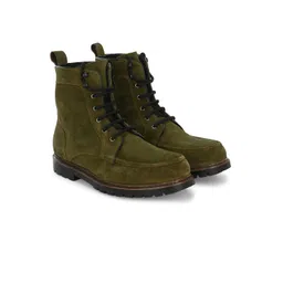 CARLO ROMANO Men Suede Leather Mid-Top Regular Boots