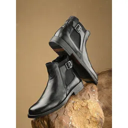CARLO ROMANO Men Textured Casual Chelsa Boots