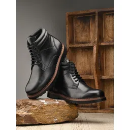 CARLO ROMANO Men Vegan Leather Lace Up Regular Boots