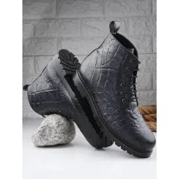 Carlo Romano Men's Grey Derby Boots