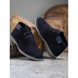 Carlo Romano Men's Navy Chukka Boots