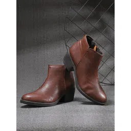 CARLO ROMANO Women Platform Heel Round Toe Boots