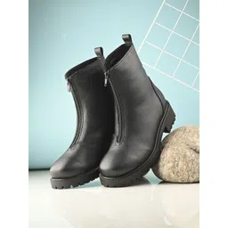 CARLO ROMANO Women Solid Block Heel Chelsea Boots