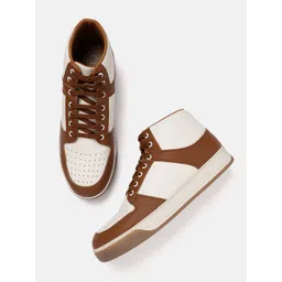 Carlton London Men Colourblocked Mid-Top Sneakers