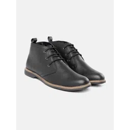 Carlton London Men Faux Leather Mid-Top Regular Boots
