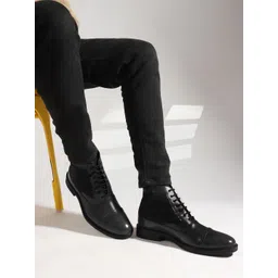 Carlton London Men Lace-Ups Round Toe Winter Boots