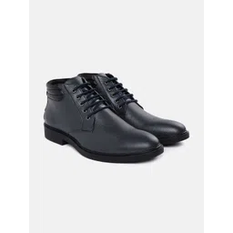 Carlton London Men Navy Blue Solid Boots