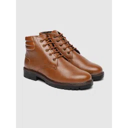 Carlton London Men Solid Mid-Top Derby Style Boots