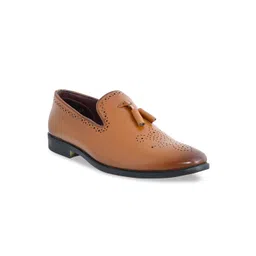 Carlton London Men Tan Brown Slip-Ons