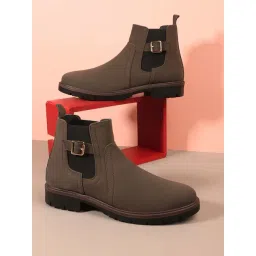 Carlton London Men's Olive Chelsea Boots