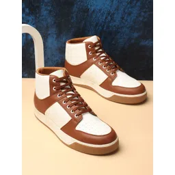 Carlton London sports Men Mid Top Colourblocked Lightweight Comfort Insole Sneakers